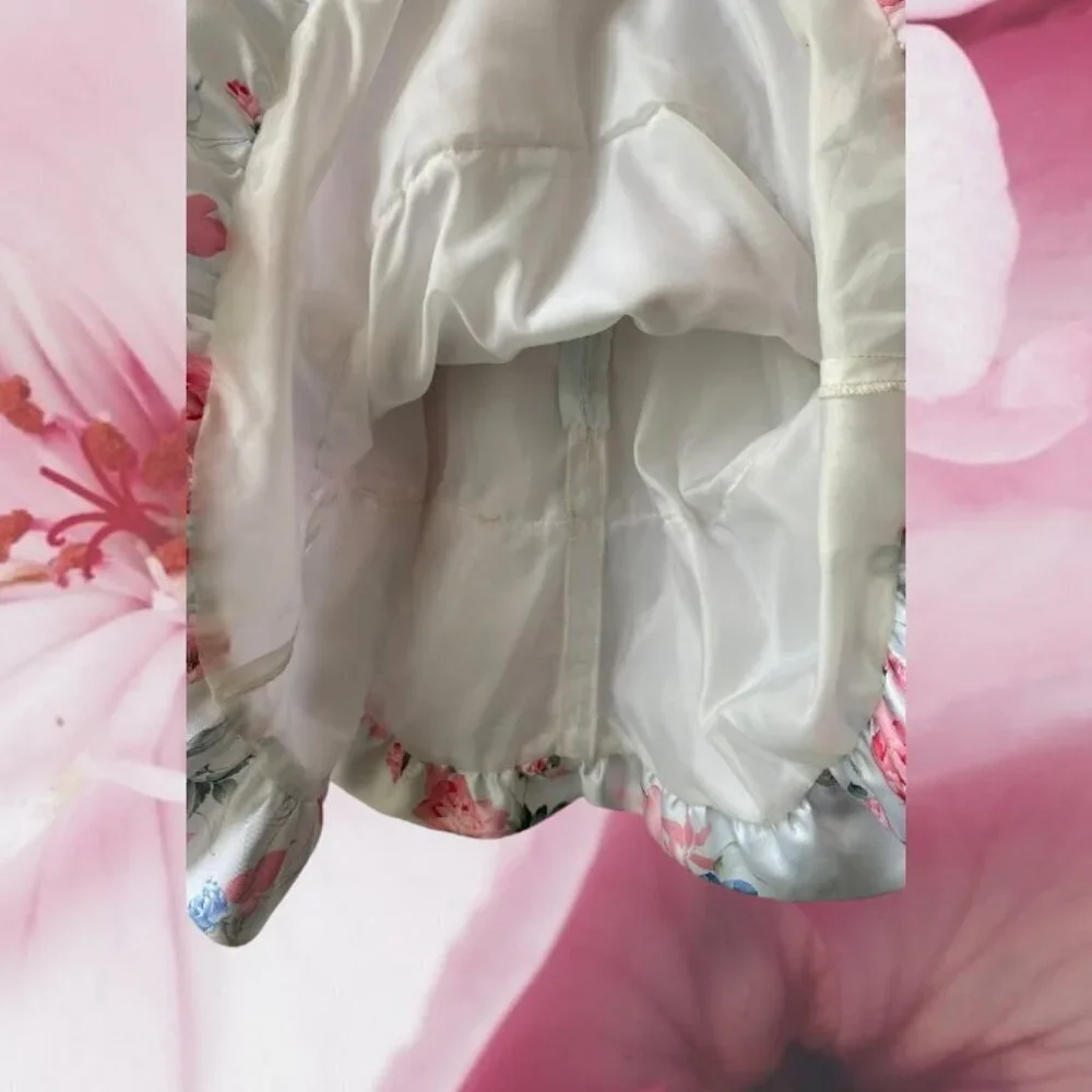 Rare Editions Floral Rhinestone Dress